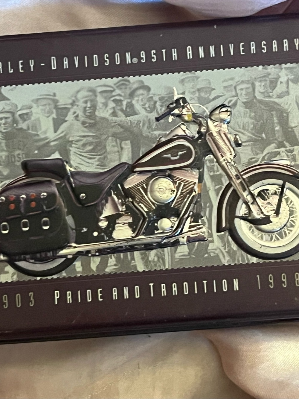 HARLEY DAVIDSON 95TH Anniversary Playing Cards Tin Numbered Set Cards 1998 New